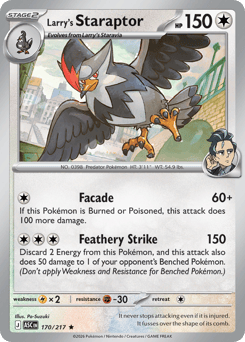 Larry's Staraptor #170 Larry's Staraptor - Ascended Heroes - #170 - Pokemon TCG card