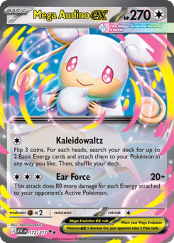 Mega Audino ex #172 Mega Audino ex - Ascended Heroes - #172 - Pokemon TCG card