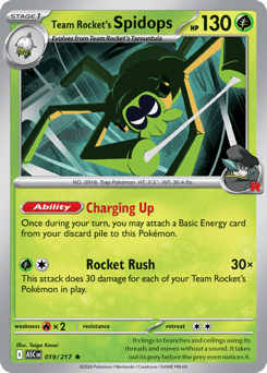 Team Rocket's Spidops - Ascended Heroes - #19 - Pokemon TCG card