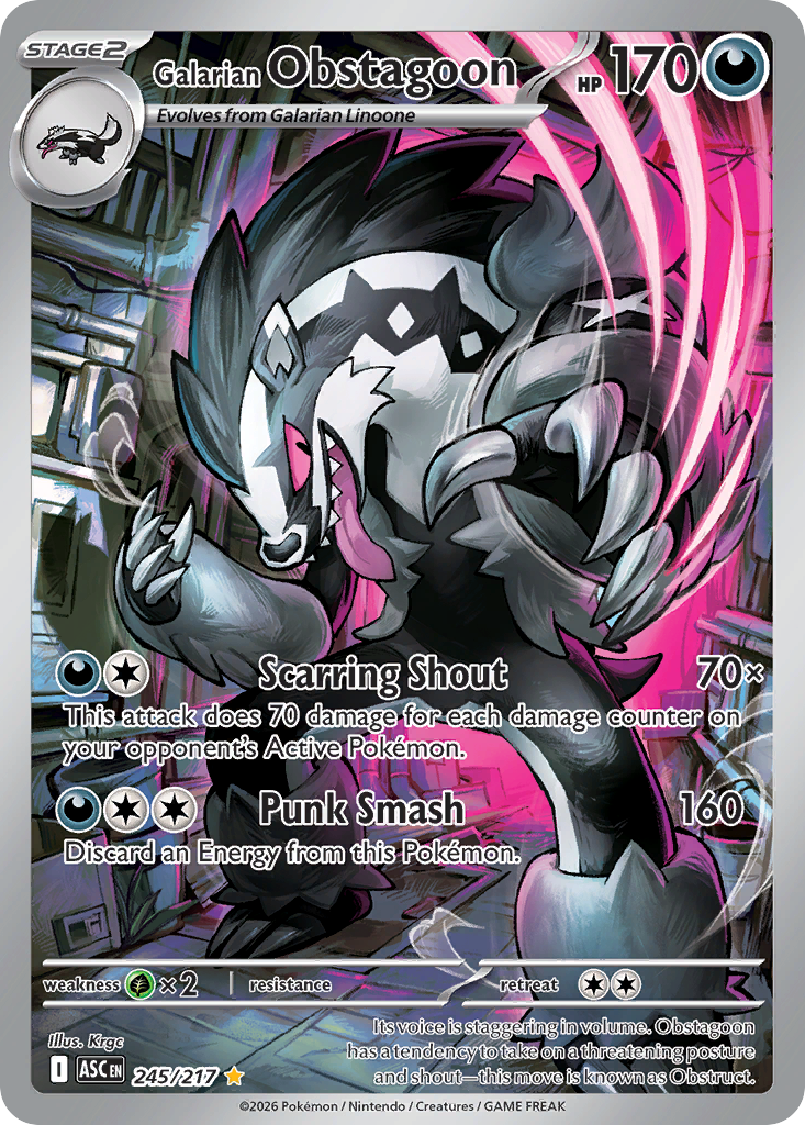 Galarian Obstagoon - Ascended Heroes - #245 - Pokemon TCG card