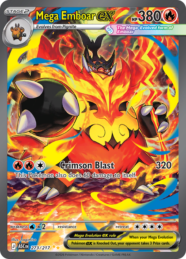Mega Emboar ex - Ascended Heroes - #273 - Pokemon TCG card