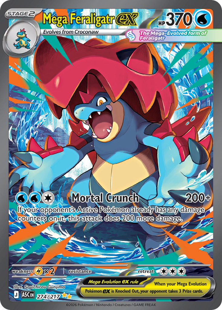 Mega Feraligatr ex - Ascended Heroes - #274 - Pokemon TCG card