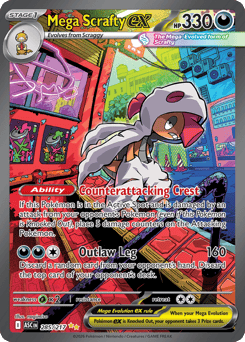 Mega Scrafty ex #285 Mega Scrafty ex - Ascended Heroes - #285 - Pokemon TCG card