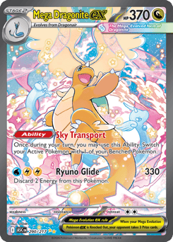 Mega Dragonite ex #290 Mega Dragonite ex - Ascended Heroes - #290 - Pokemon TCG card