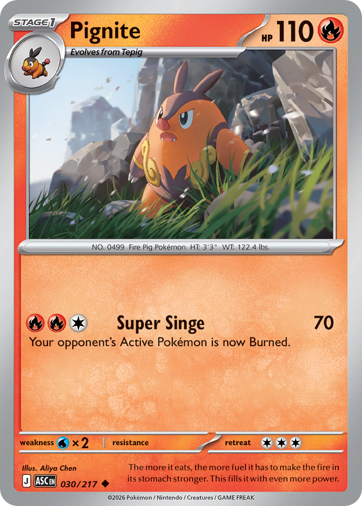 Pignite - Ascended Heroes - #30 - Pokemon TCG card