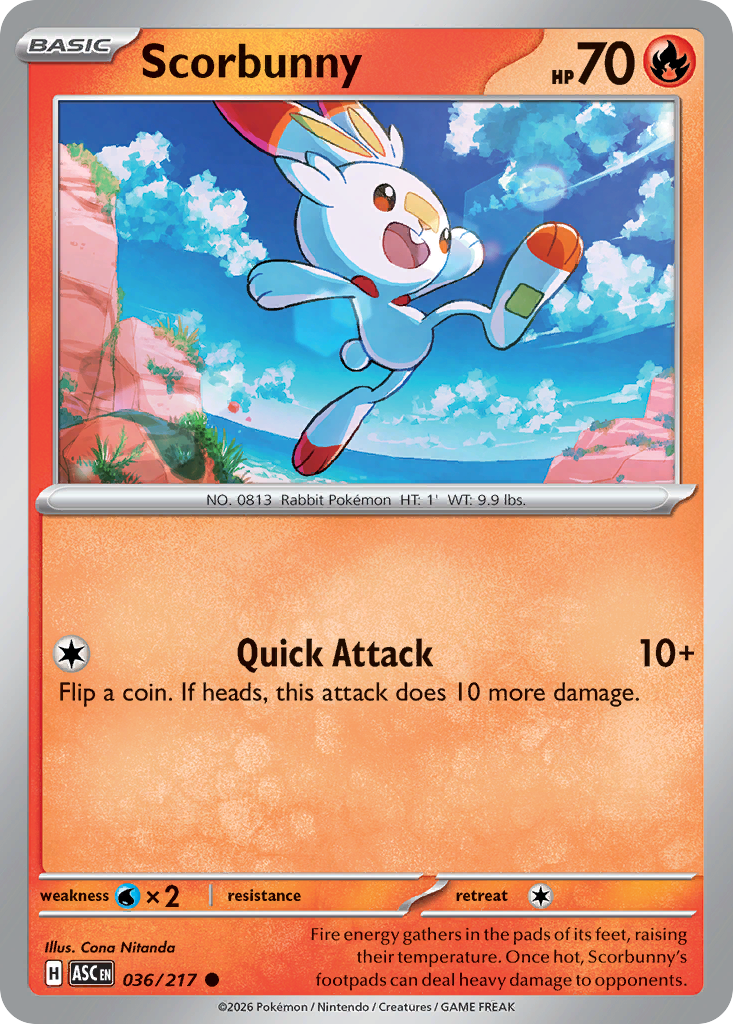 Scorbunny - Ascended Heroes - #36 - Pokemon TCG card