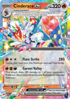 Cinderace ex #38 Cinderace ex - Ascended Heroes - #38 - Pokemon TCG card
