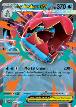 Mega Feraligatr ex #43 Mega Feraligatr ex - Ascended Heroes - #43 - Pokemon TCG card