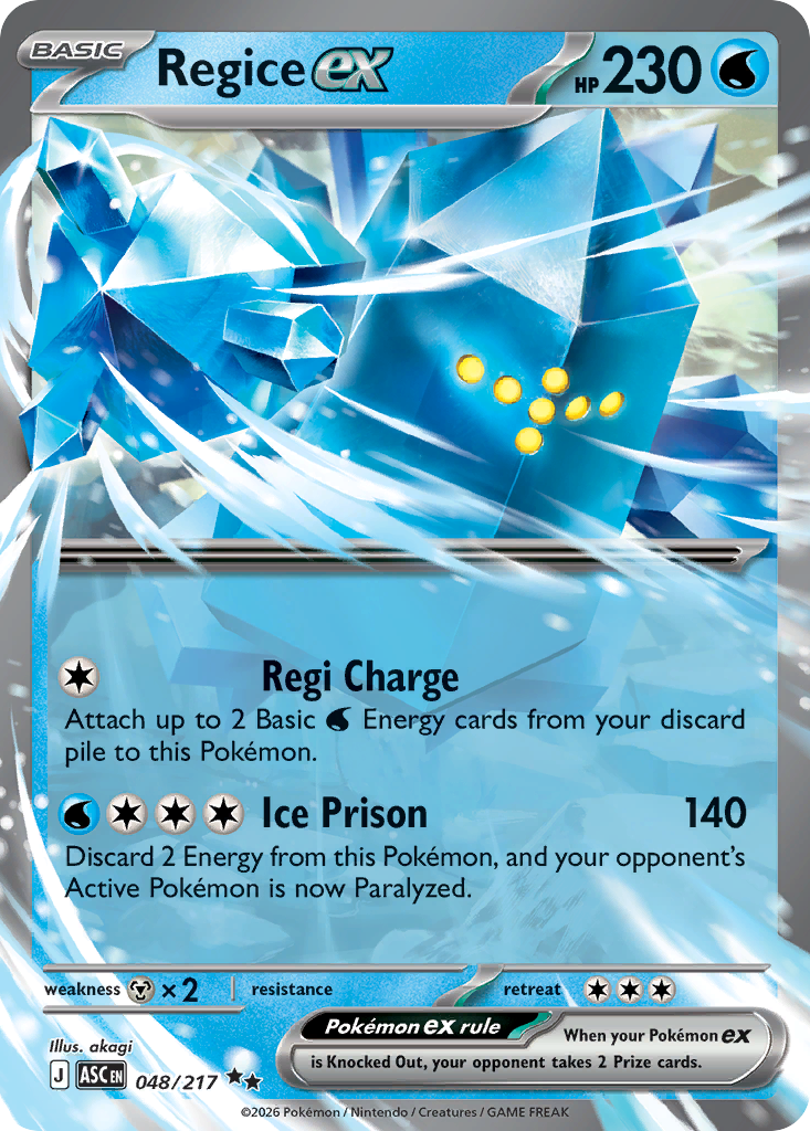 Regice ex - Ascended Heroes - #48 - Pokemon TCG card