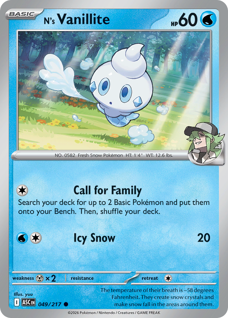 N's Vanillite - Ascended Heroes - #49 - Pokemon TCG card