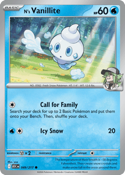 N's Vanillite - Ascended Heroes - #49 - Pokemon TCG card