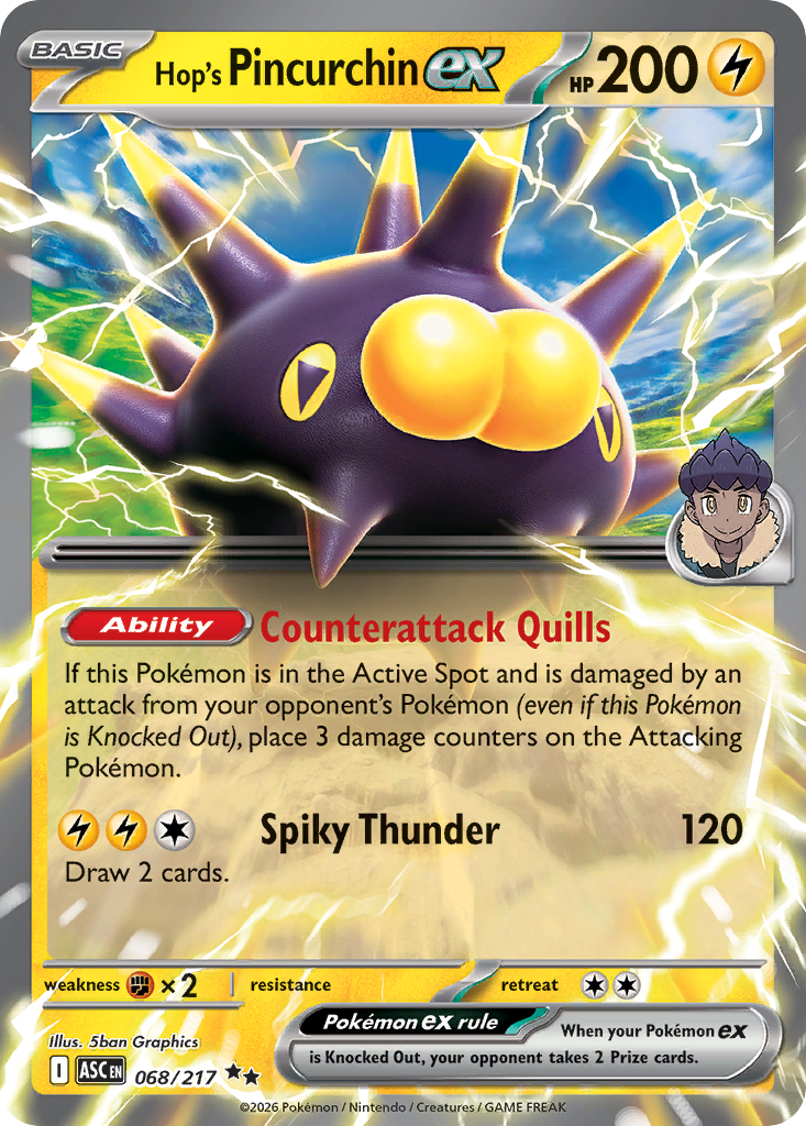 Hop's Pincurchin ex - Ascended Heroes - #68 - Pokemon TCG card