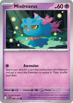 Misdreavus #85 Misdreavus - Ascended Heroes - #85 - Pokemon TCG card