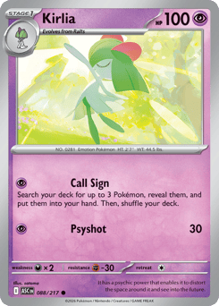 Kirlia #88 Kirlia - Ascended Heroes - #88 - Pokemon TCG card