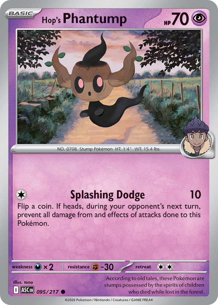 Hop's Phantump - Ascended Heroes - #95 - Pokemon TCG card