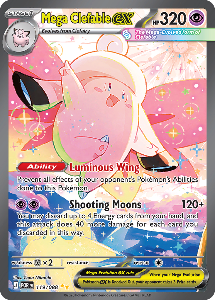 Mega Clefable ex - Perfect Order - #119 - Pokemon TCG card