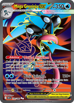 Mega Greninja ex #100 Mega Greninja ex - Chaos Rising - #100 - Pokemon TCG card