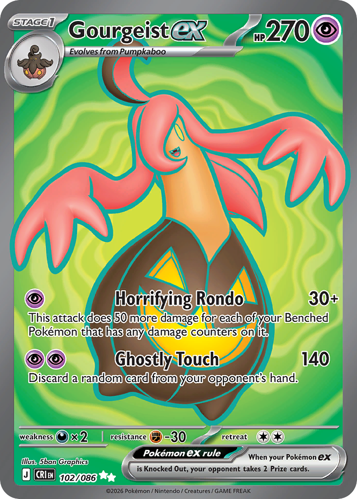 Gourgeist ex - Chaos Rising - #102 - Pokemon TCG card