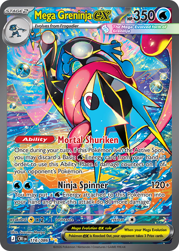 Mega Greninja ex - Chaos Rising - #116 - Pokemon TCG card