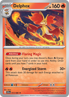 Delphox - Chaos Rising - #13 - Pokemon TCG card