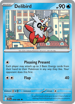 Delibird - Chaos Rising - #18 - Pokemon TCG card