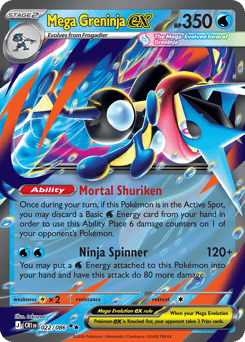 Mega Greninja ex #22 Mega Greninja ex - Chaos Rising - #22 - Pokemon TCG card