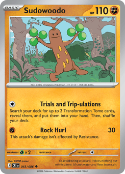 Sudowoodo - Chaos Rising - #43 - Pokemon TCG card