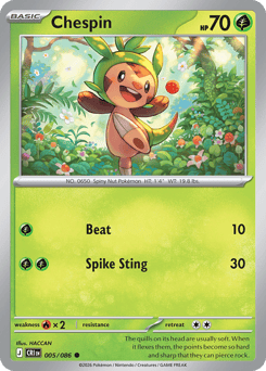 Chespin - Chaos Rising - #5 - Pokemon TCG card