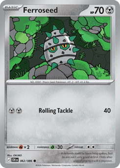 Ferroseed - Chaos Rising - #62 - Pokemon TCG card