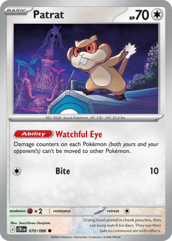 Patrat - Chaos Rising - #70 - Pokemon TCG card