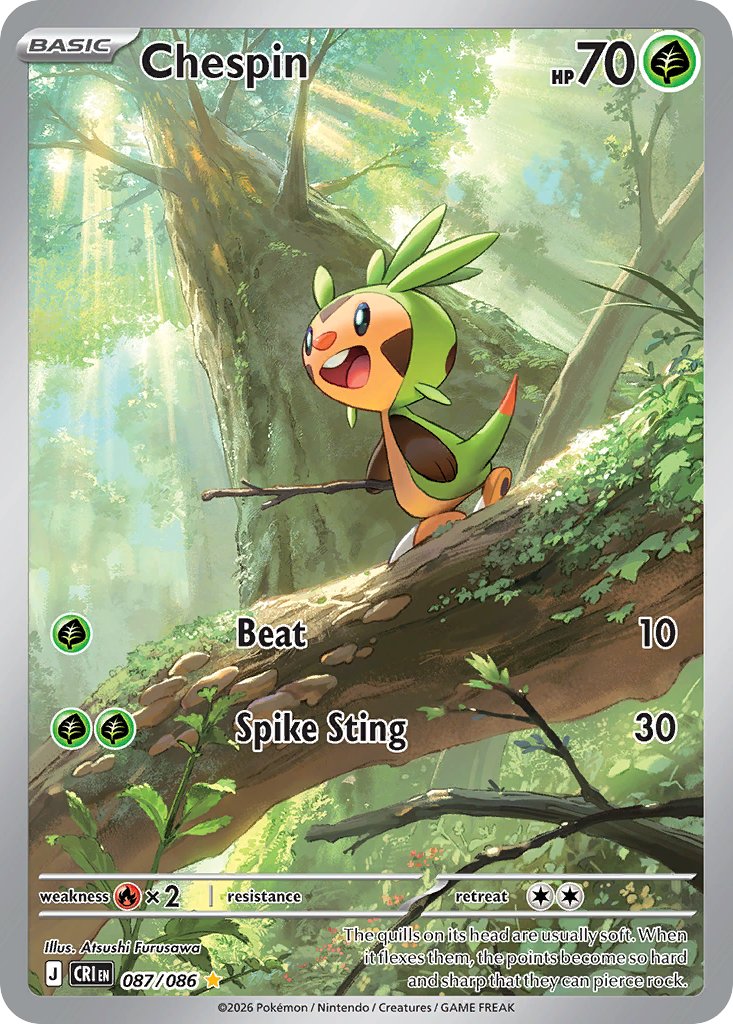 Chespin - Chaos Rising - #87 - Pokemon TCG card