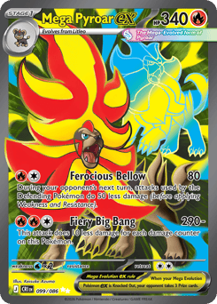 Mega Pyroar ex #99 Mega Pyroar ex - Chaos Rising - #99 - Pokemon TCG card