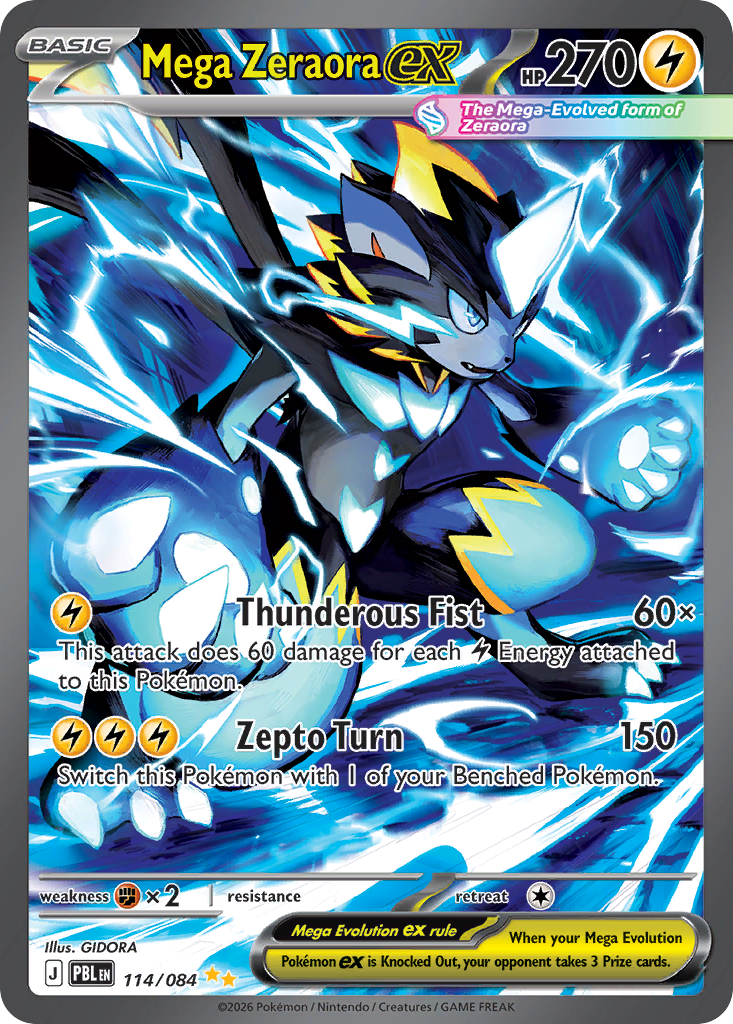 Mega Zeraora ex - Pitch Black - #114 - Pokemon TCG card