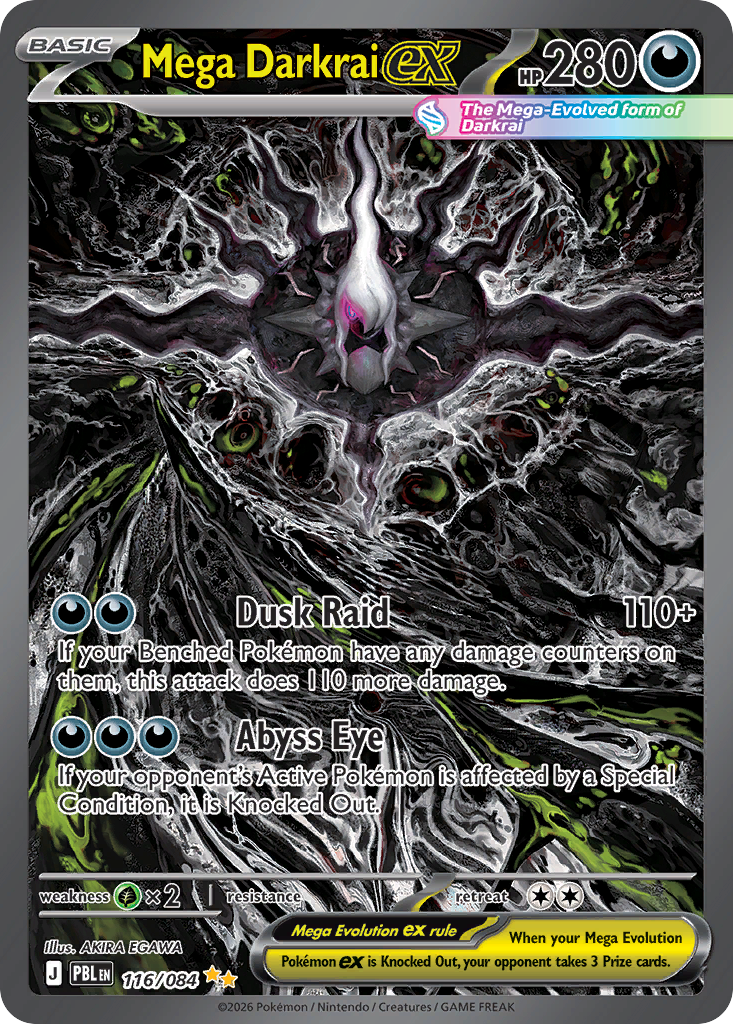 Mega Darkrai ex - Pitch Black - #116 - Pokemon TCG card
