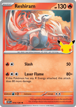 Reshiram - 30th Celebration - #14 - Pokemon TCG card