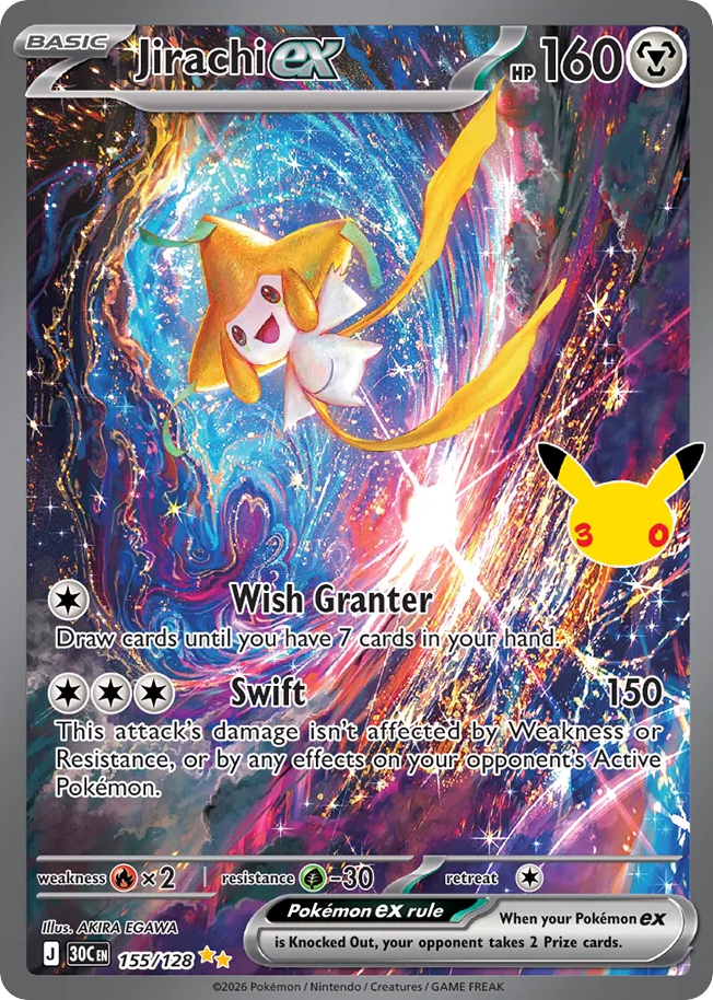 Jirachi ex - 30th Celebration - #155 - Pokemon TCG card
