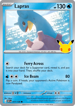 Lapras - 30th Celebration - #17 - Pokemon TCG card