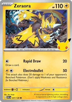 Zeraora - 30th Celebration - #57 - Pokemon TCG card