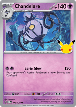 Chandelure - 30th Celebration - #75 - Pokemon TCG card