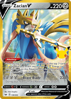 Zacian V - 30th Celebration: Classic Collection - #138 - Pokemon TCG card