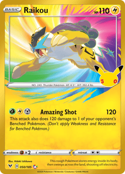 Raikou - 30th Celebration: Classic Collection - #50 - Pokemon TCG card