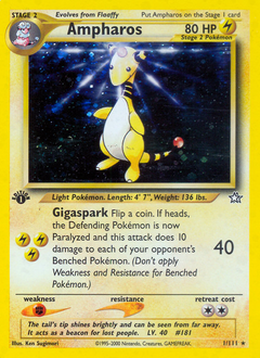 Ampharos #1 Ampharos - Neo Genesis - #1 - Pokemon TCG card