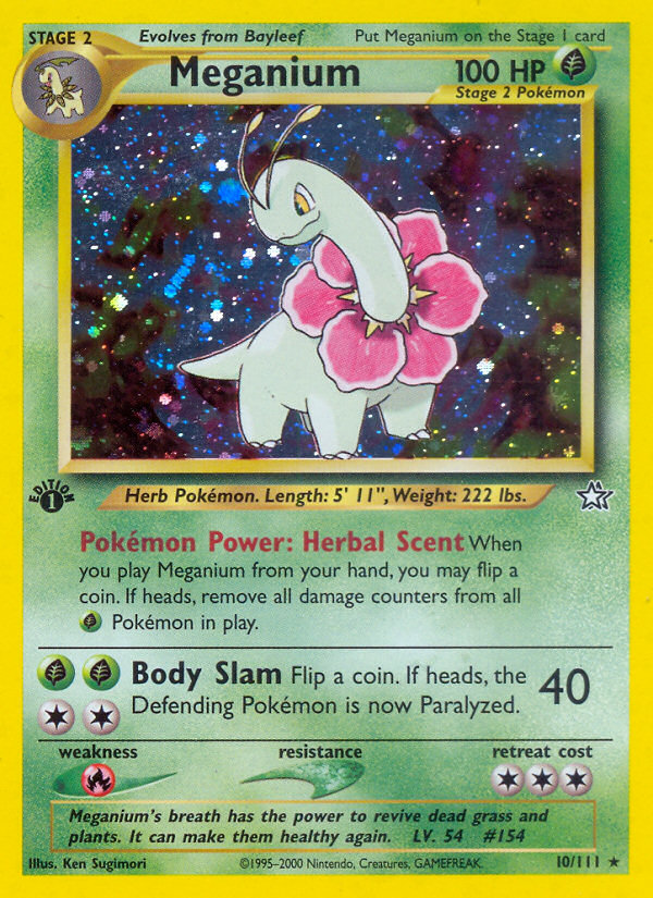 Meganium - Neo Genesis - #10 - Pokemon TCG card
