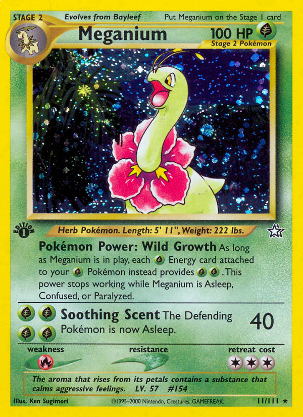 Meganium - Neo Genesis - #11 - Pokemon TCG card