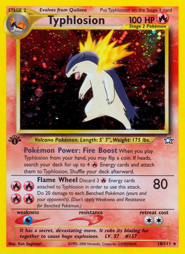 Typhlosion - Neo Genesis - #18 - Pokemon TCG card