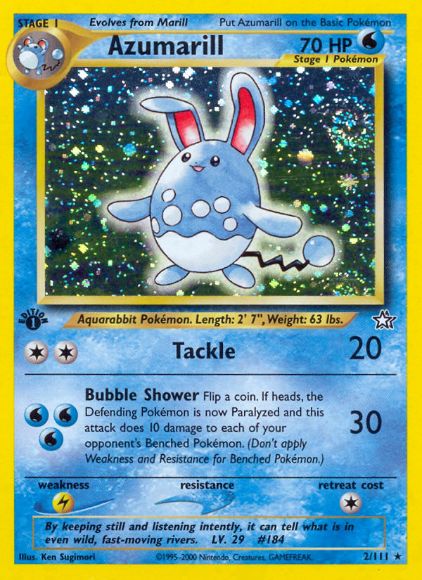 Azumarill - Neo Genesis - #2 - Pokemon TCG card