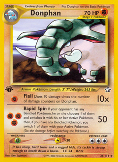 Donphan #21 Donphan - Neo Genesis - #21 - Pokemon TCG card