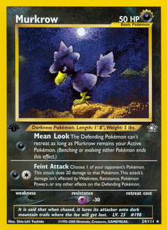Murkrow #24 Murkrow - Neo Genesis - #24 - Pokemon TCG card