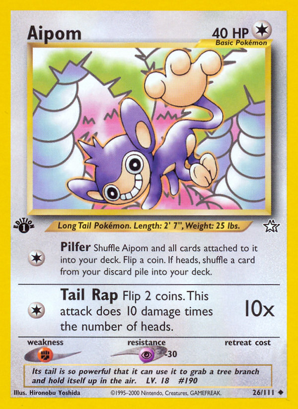 Aipom - Neo Genesis - #26 - Pokemon TCG card