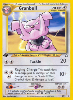 Granbull - Neo Genesis - #37 - Pokemon TCG card